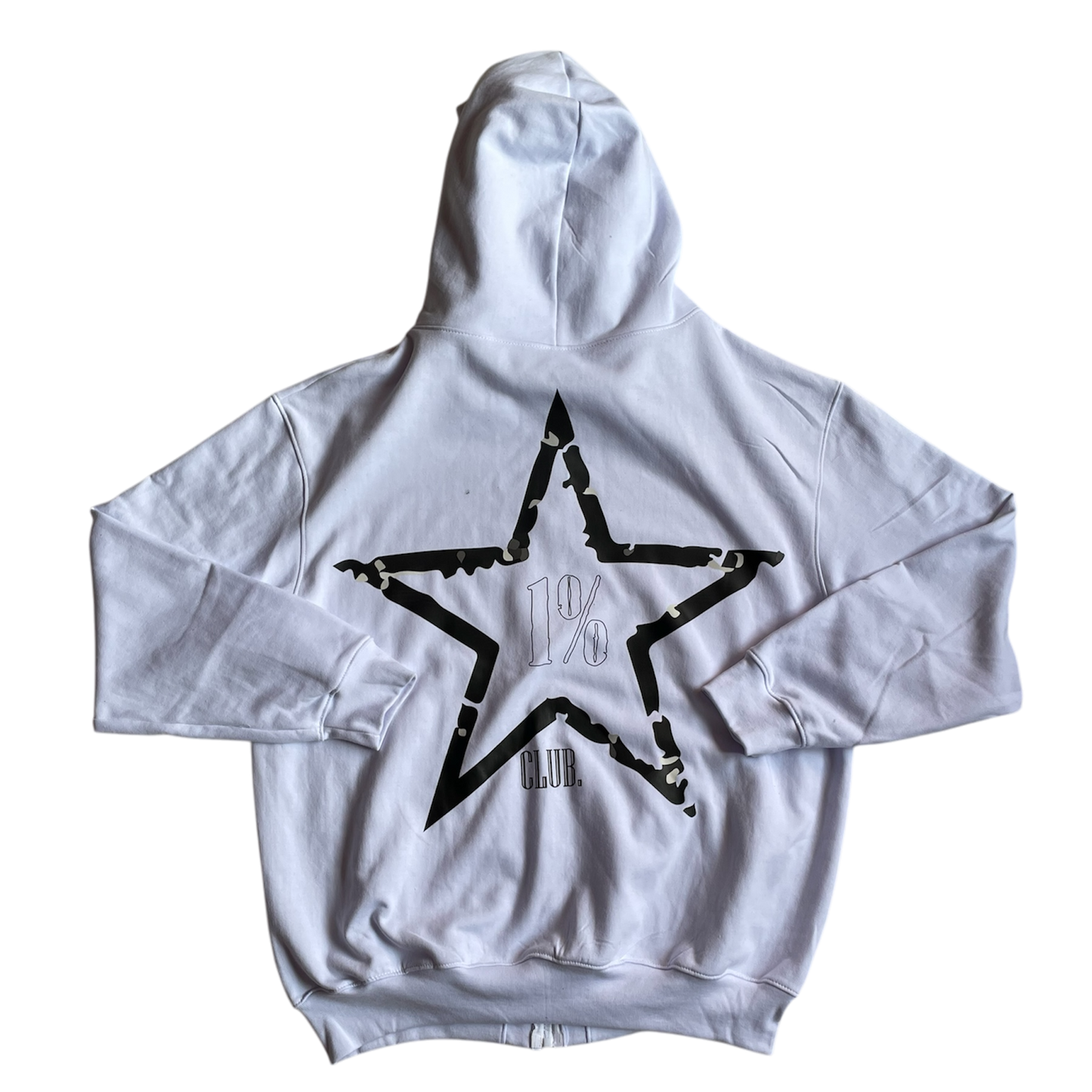 1% Club Hoddie Zipper White