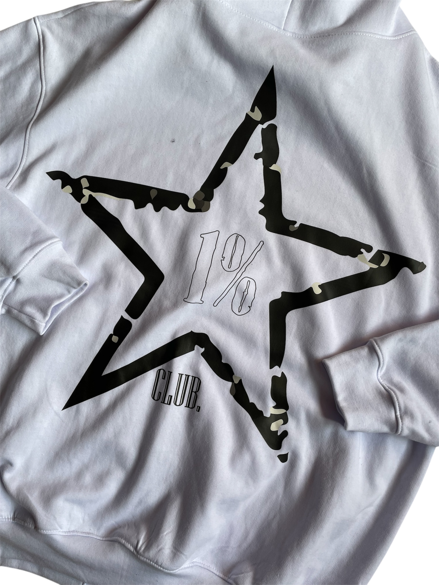 1% Club Hoddie Zipper White